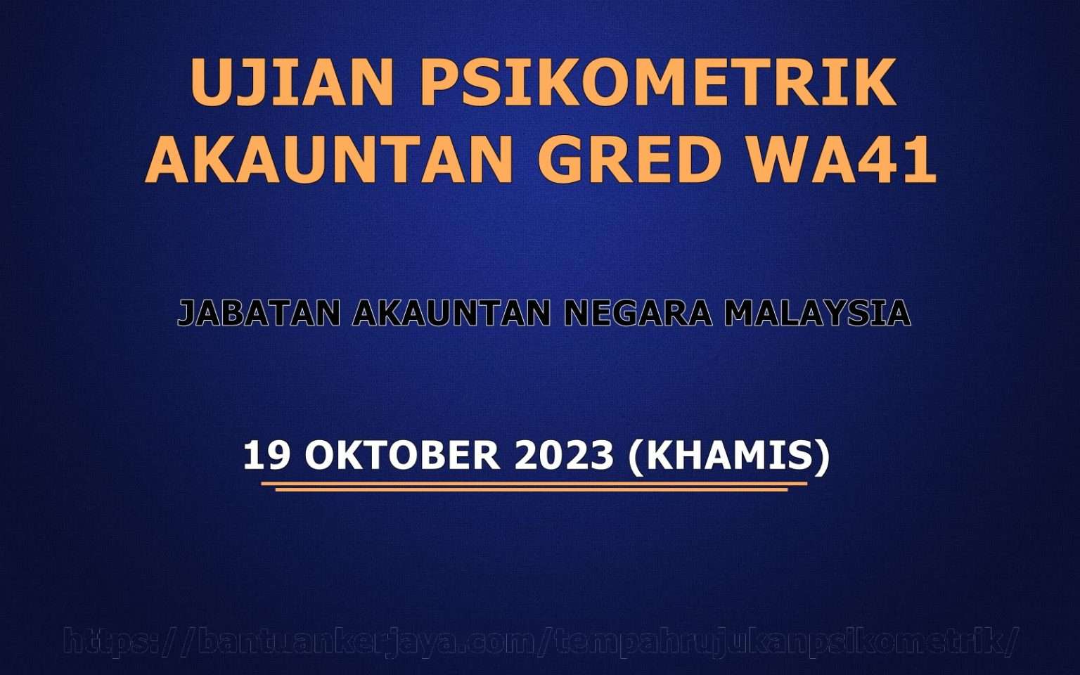 Jadual Ujian Psikometrik 2023 Dikemaskini