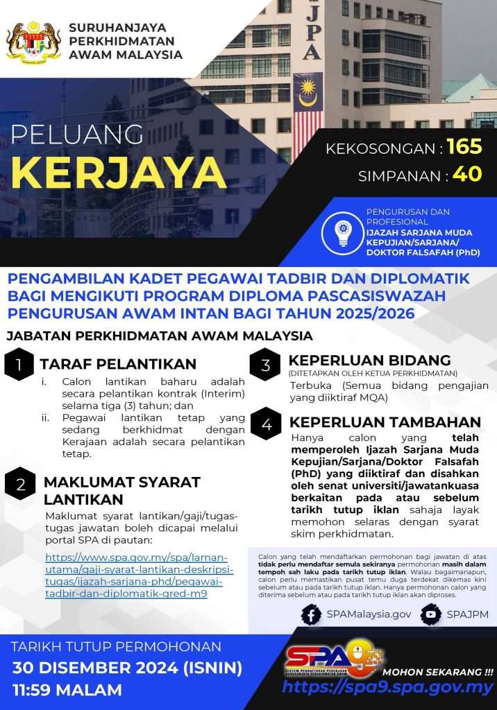 Kadet Pegawai Tadbir Dan Diplomatik Sesi 2025