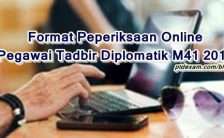 Format terkini Peperiksaan Online Pegawai Tadbir Diplomatik M41 2016