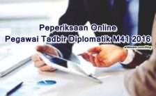 Peperiksaan Online Pegawai Tadbir Diplomatik gred M41