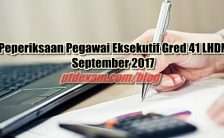 Peperiksaan Pegawai Eksekutif Gred 41 LHDN September 2017