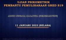 Ujian Psikometrik Pembantu Pemuliharaan Gred S19