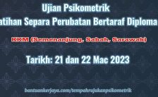 Ujian Psikometrik Latihan Separa Perubatan Bertaraf Diploma 2023