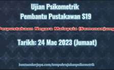 Ujian Psikometrik Pembantu Pustakawan S19 2023