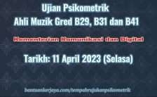 Ujian Psikometrik Ahli Muzik 2023