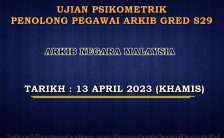 Ujian Psikometrik Penolong Pegawai Arkib S29 2023