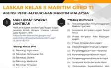 Laskar Kelas II Maritim Gred T1 APMM 2023