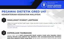 Pegawai Dietetik Gred U41 KKM 2023