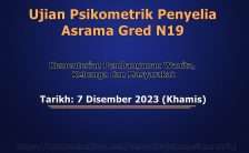 Ujian Psikometrik Penyelia Asrama Gred N19 KPWKM 2023