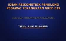 Ujian Psikometrik Penolong Pegawai Perangkaan Gred E29 2024