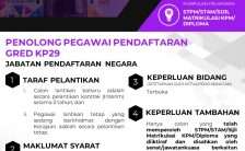 Penolong Pegawai Pendaftaran Gred KP29 JPN 2024