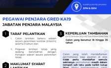 Pegawai Penjara KA19 2024 Jabatan Penjara Malaysia