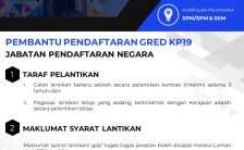 Pembantu Pendaftaran Gred KP19 JPN 2024