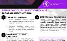 Penolong Juruaudit Gred W29 Jabatan Audit Negara 2024