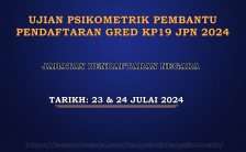 Ujian Psikometrik Pembantu Pendaftaran Gred KP19 JPN 2024