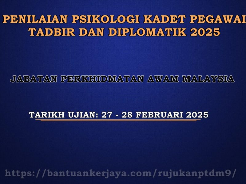 Ujian Psikometrik PTD 2025